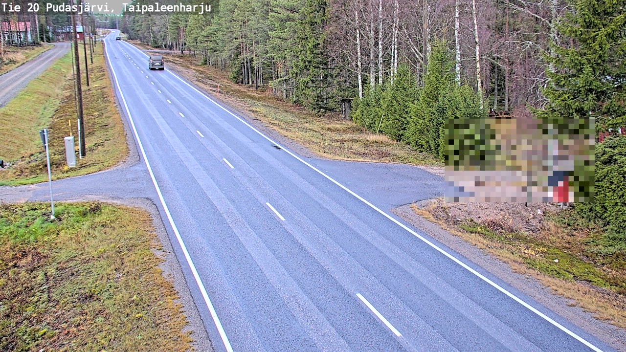 Kelikamerat Kuva Tie 20 Pudasjärvi, Taipaleenharju, Pudasjärvi, Pohjois-Pohjanmaa