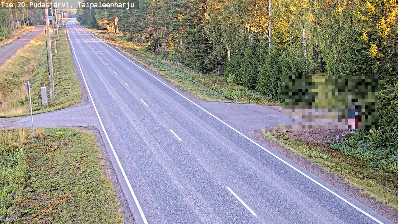 Weather Camera Image Road 20 Pudasjärvi, Taipaleenharju, Pudasjärvi, Pohjois-Pohjanmaa
