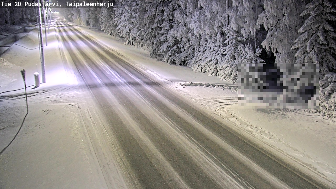 Kelikamerat Kuva Tie 20 Pudasjärvi, Taipaleenharju, Pudasjärvi, Pohjois-Pohjanmaa