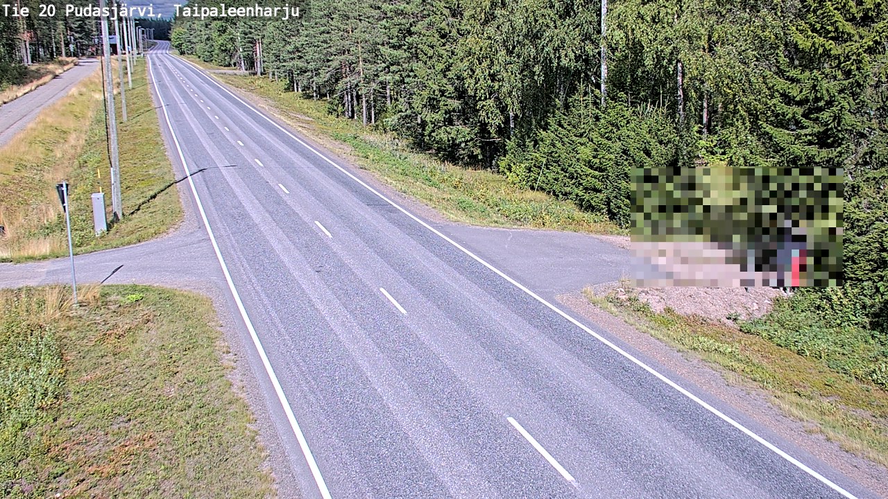 Weather Camera Image Väg 20 Pudasjärvi, Taipaleenharju, Pudasjärvi, Pohjois-Pohjanmaa