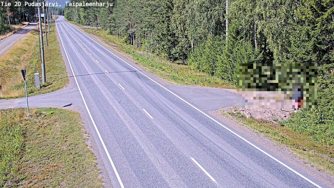 Weather Camera Image Väg 20 Pudasjärvi, Taipaleenharju, Pudasjärvi, Pohjois-Pohjanmaa