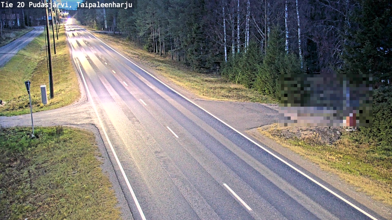 Kelikamerat Kuva Tie 20 Pudasjärvi, Taipaleenharju, Pudasjärvi, Pohjois-Pohjanmaa