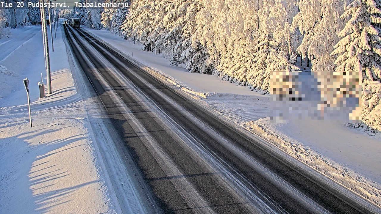 Kelikamerat Kuva Tie 20 Pudasjärvi, Taipaleenharju, Pudasjärvi, Pohjois-Pohjanmaa