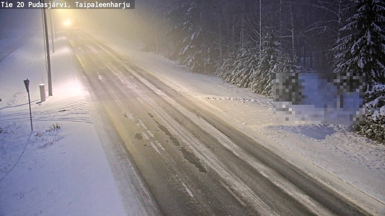 Weather Camera Image Road 20 Pudasjärvi, Taipaleenharju, Pudasjärvi, Pohjois-Pohjanmaa