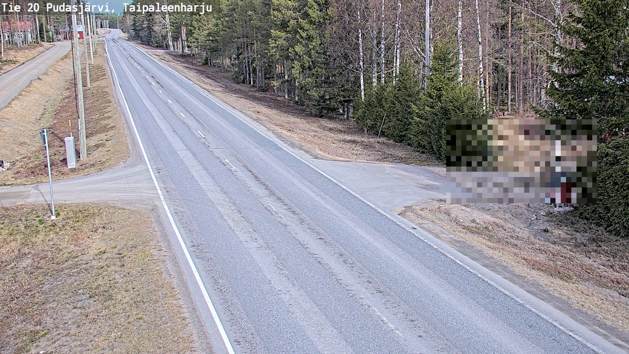 Weather Camera Image Road 20 Pudasjärvi, Taipaleenharju, Pudasjärvi, Pohjois-Pohjanmaa