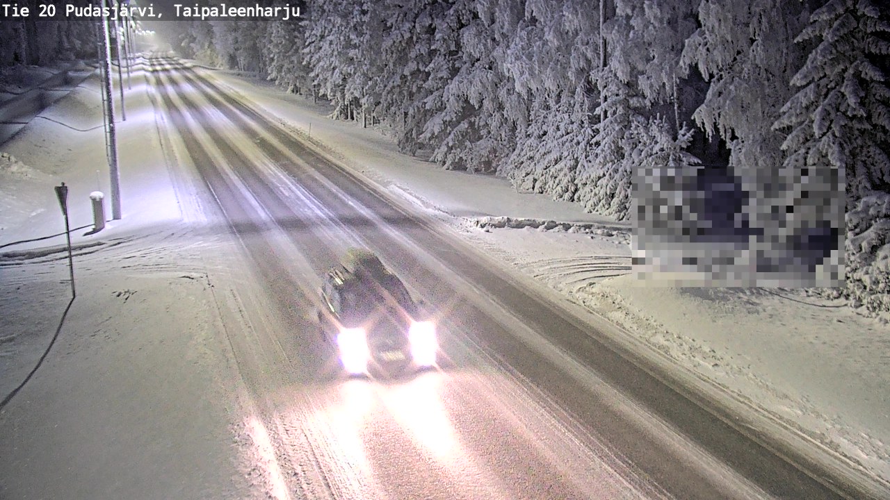 Kelikamerat Kuva Tie 20 Pudasjärvi, Taipaleenharju, Pudasjärvi, Pohjois-Pohjanmaa