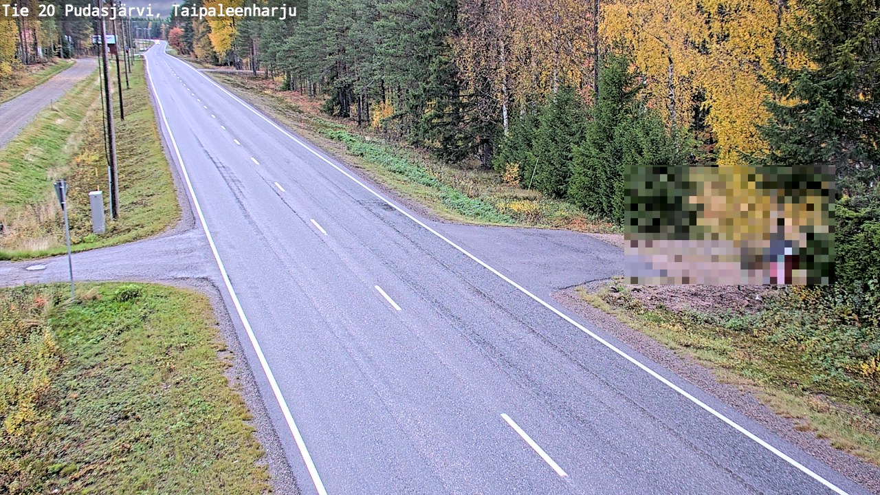 Kelikamerat Kuva Tie 20 Pudasjärvi, Taipaleenharju, Pudasjärvi, Pohjois-Pohjanmaa