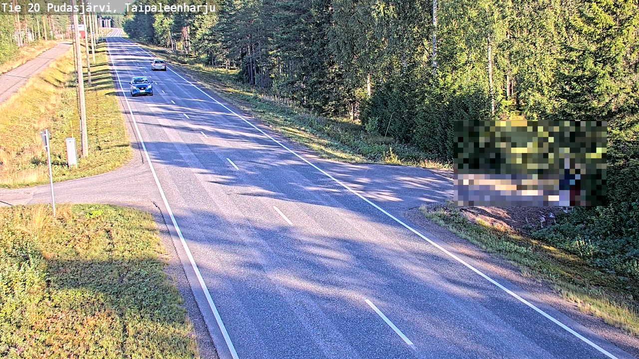 Weather Camera Image Väg 20 Pudasjärvi, Taipaleenharju, Pudasjärvi, Pohjois-Pohjanmaa