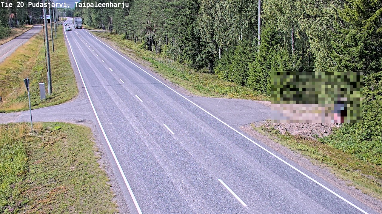Kelikamerat Kuva Tie 20 Pudasjärvi, Taipaleenharju, Pudasjärvi, Pohjois-Pohjanmaa