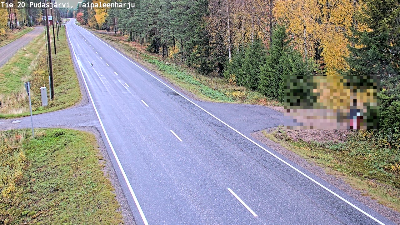 Kelikamerat Kuva Tie 20 Pudasjärvi, Taipaleenharju, Pudasjärvi, Pohjois-Pohjanmaa