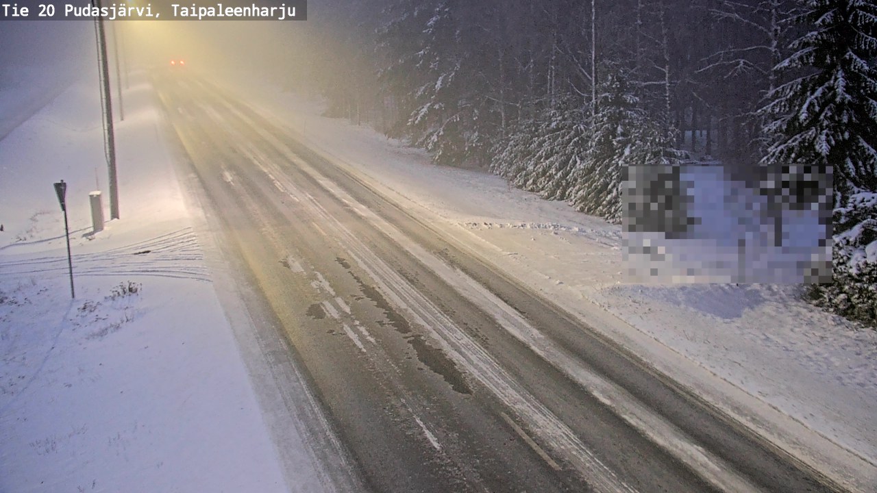 Weather Camera Image Road 20 Pudasjärvi, Taipaleenharju, Pudasjärvi, Pohjois-Pohjanmaa