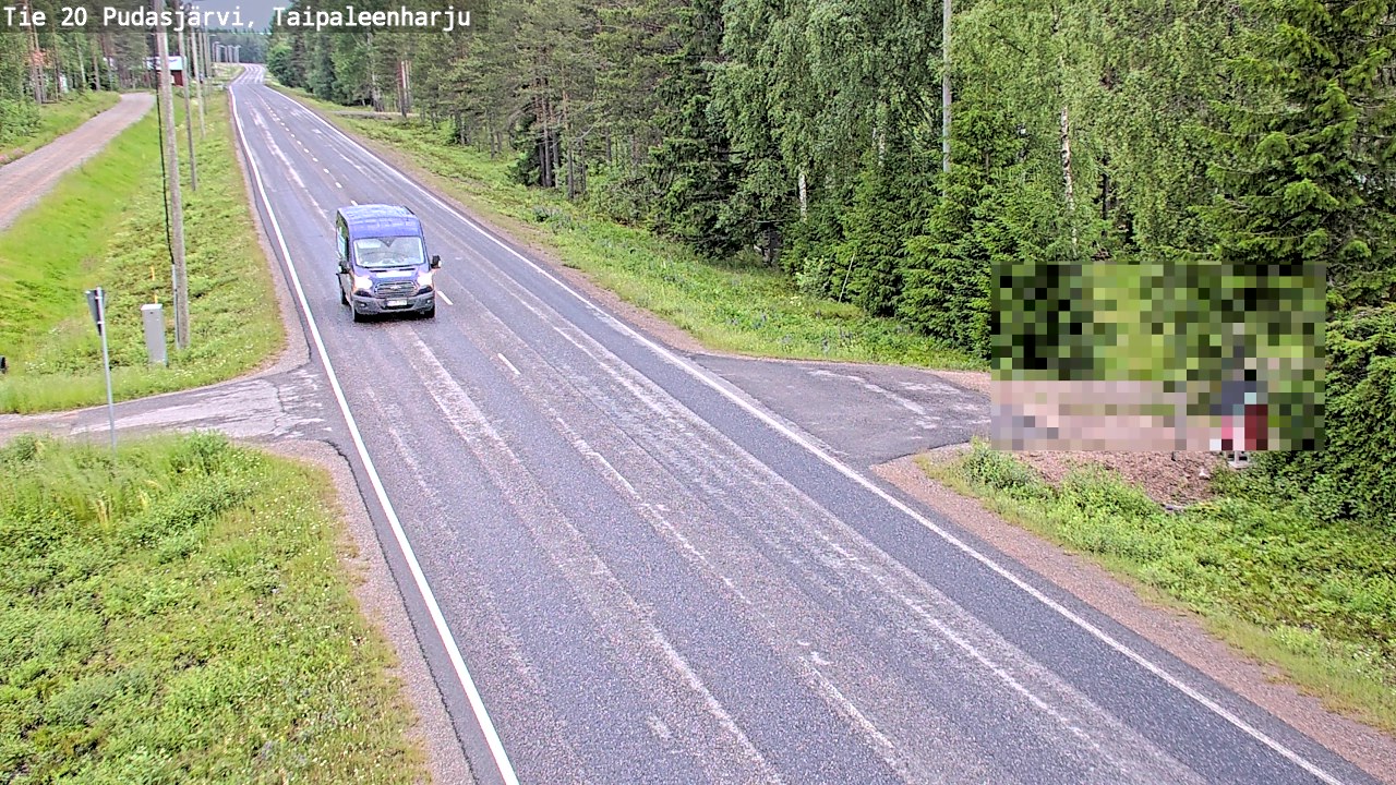 Kelikamerat Kuva Tie 20 Pudasjärvi, Taipaleenharju, Pudasjärvi, Pohjois-Pohjanmaa