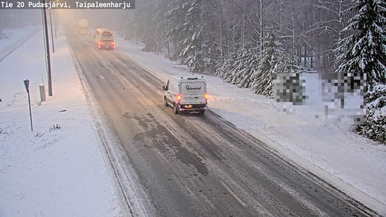 Weather Camera Image Road 20 Pudasjärvi, Taipaleenharju, Pudasjärvi, Pohjois-Pohjanmaa