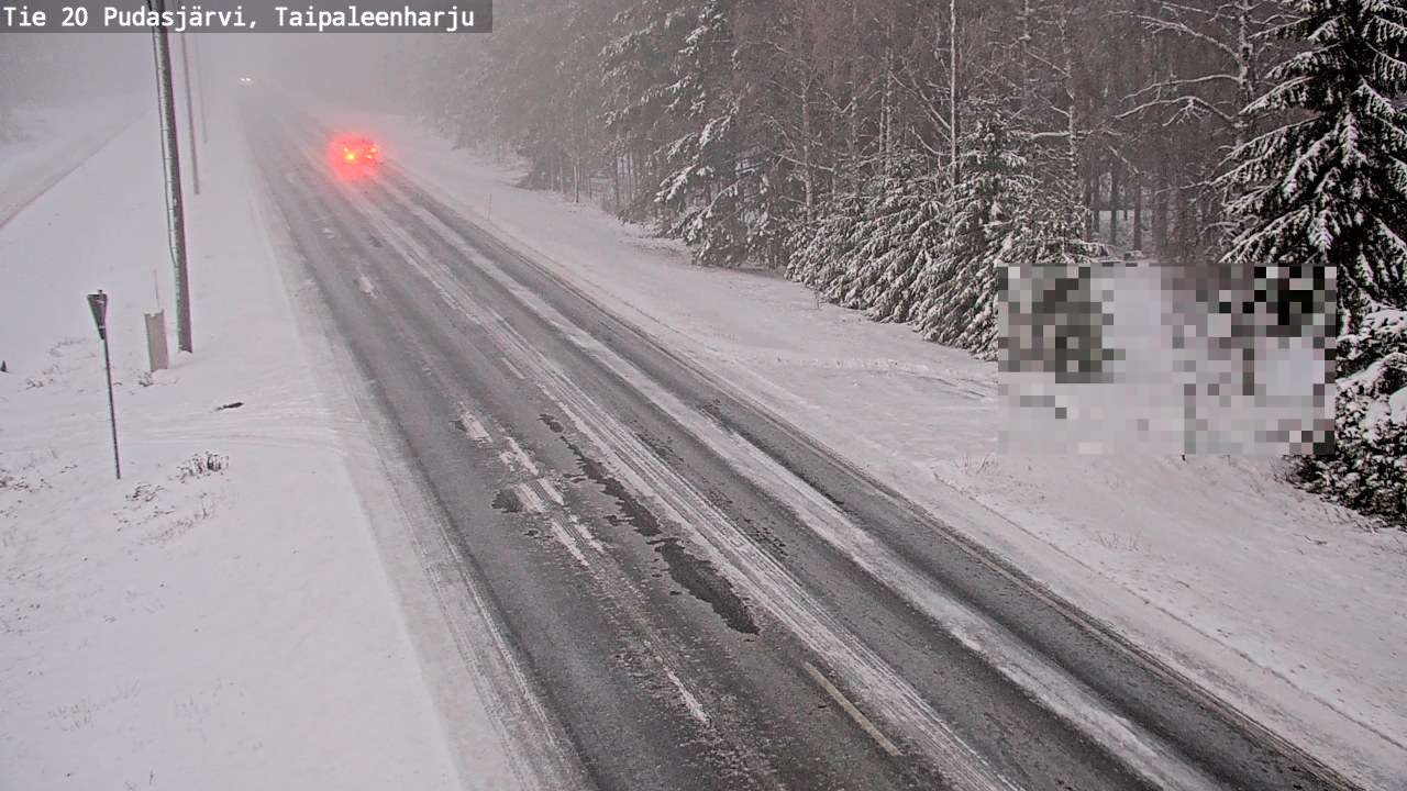 Weather Camera Image Road 20 Pudasjärvi, Taipaleenharju, Pudasjärvi, Pohjois-Pohjanmaa