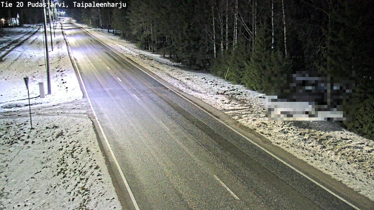 Kelikamerat Kuva Tie 20 Pudasjärvi, Taipaleenharju, Pudasjärvi, Pohjois-Pohjanmaa