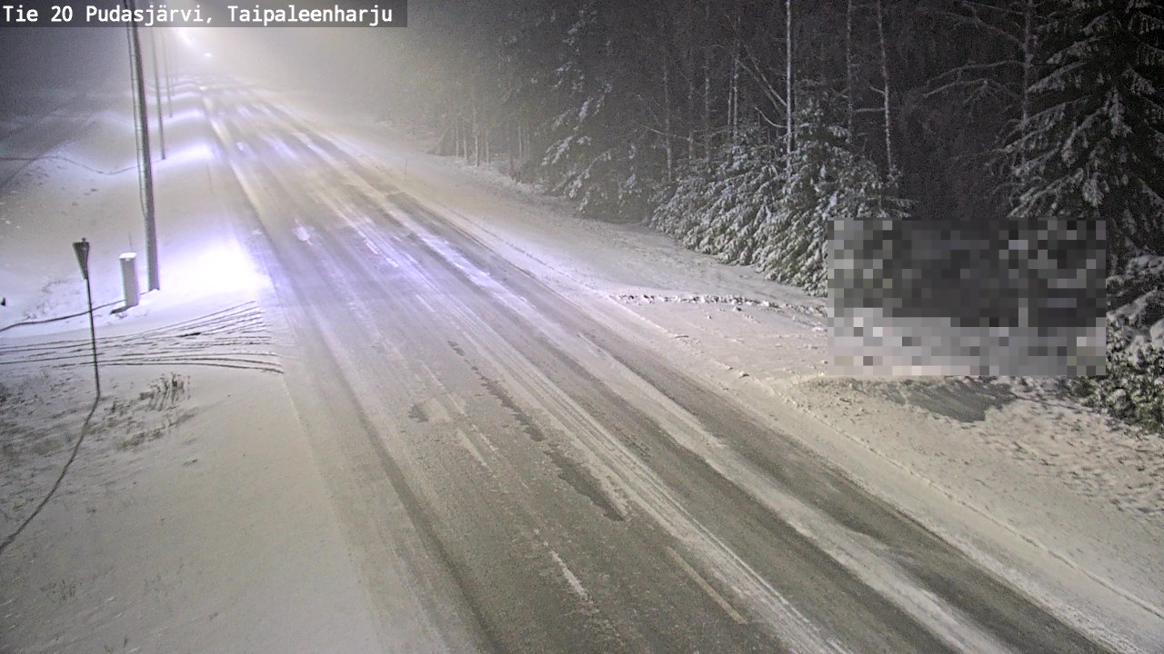 Weather Camera Image Road 20 Pudasjärvi, Taipaleenharju, Pudasjärvi, Pohjois-Pohjanmaa