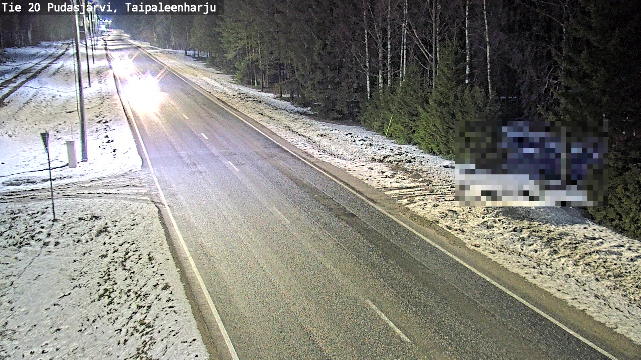 Kelikamerat Kuva Tie 20 Pudasjärvi, Taipaleenharju, Pudasjärvi, Pohjois-Pohjanmaa