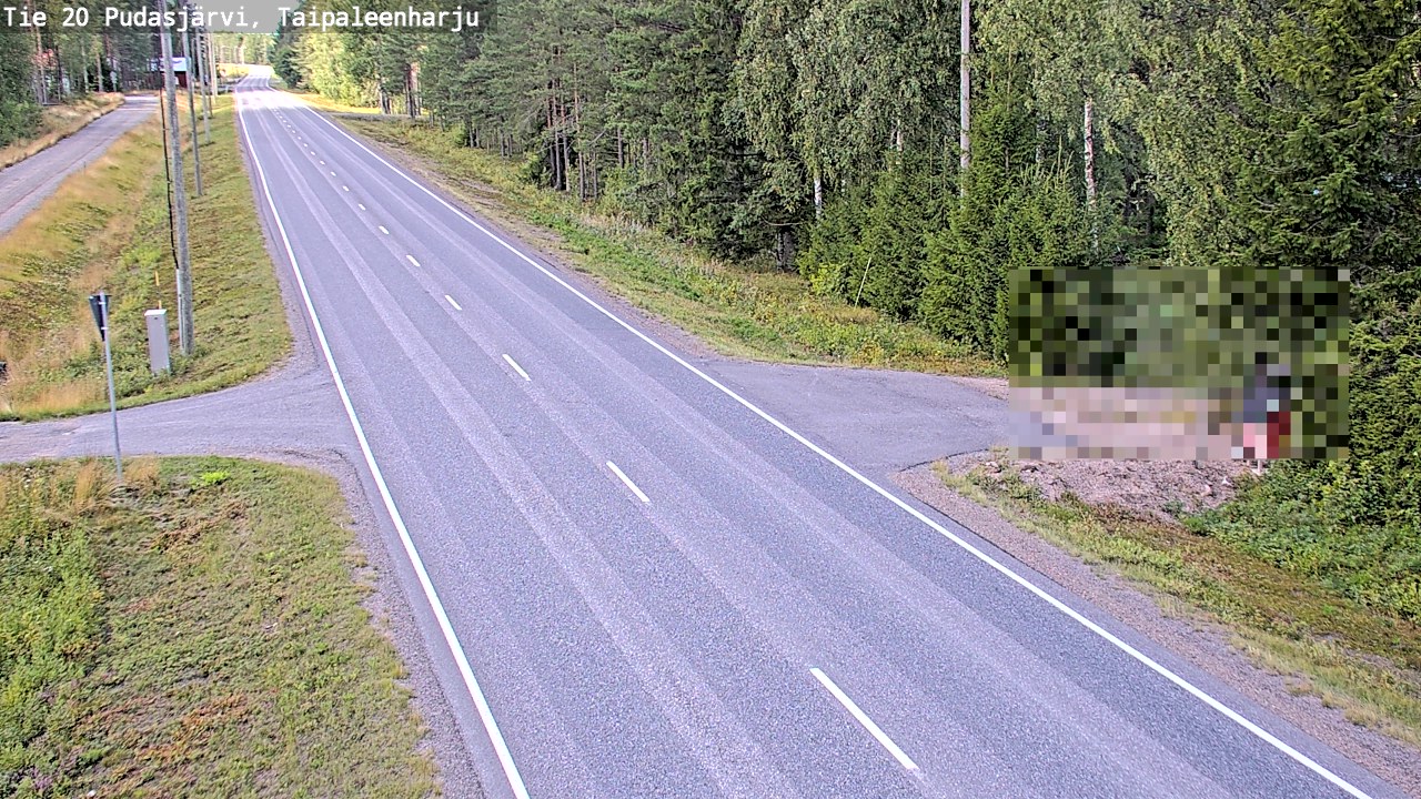 Kelikamerat Kuva Tie 20 Pudasjärvi, Taipaleenharju, Pudasjärvi, Pohjois-Pohjanmaa
