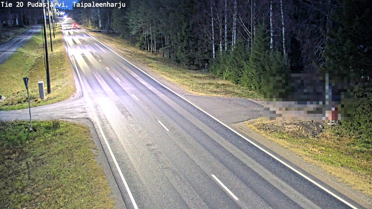 Kelikamerat Kuva Tie 20 Pudasjärvi, Taipaleenharju, Pudasjärvi, Pohjois-Pohjanmaa