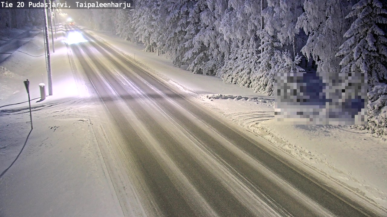 Kelikamerat Kuva Tie 20 Pudasjärvi, Taipaleenharju, Pudasjärvi, Pohjois-Pohjanmaa