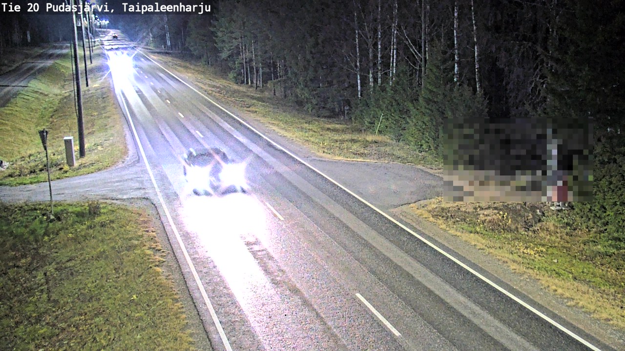 Kelikamerat Kuva Tie 20 Pudasjärvi, Taipaleenharju, Pudasjärvi, Pohjois-Pohjanmaa