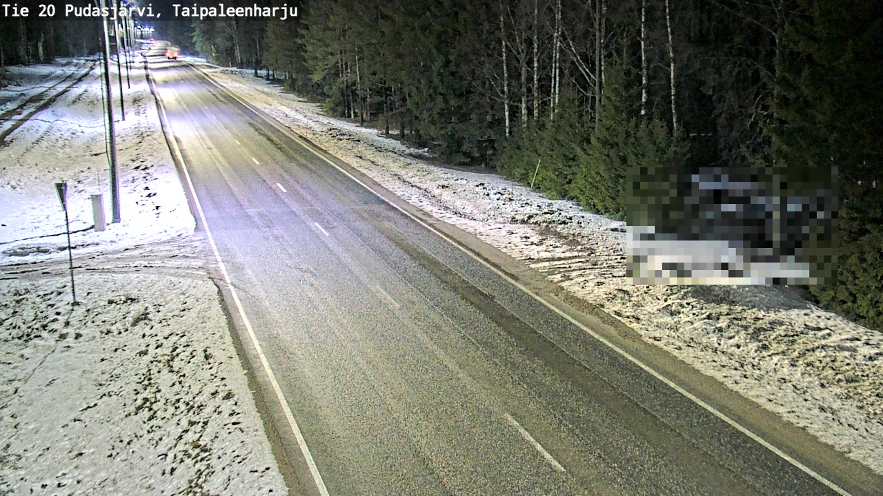 Kelikamerat Kuva Tie 20 Pudasjärvi, Taipaleenharju, Pudasjärvi, Pohjois-Pohjanmaa