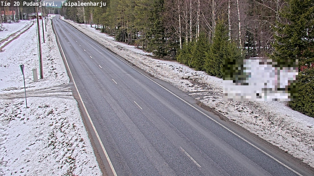 Kelikamerat Kuva Tie 20 Pudasjärvi, Taipaleenharju, Pudasjärvi, Pohjois-Pohjanmaa