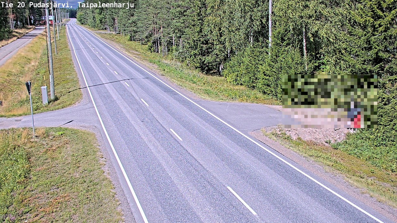 Kelikamerat Kuva Tie 20 Pudasjärvi, Taipaleenharju, Pudasjärvi, Pohjois-Pohjanmaa
