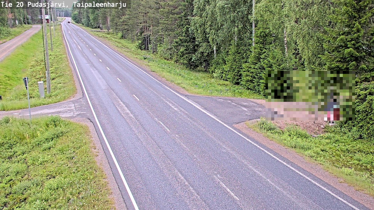 Kelikamerat Kuva Tie 20 Pudasjärvi, Taipaleenharju, Pudasjärvi, Pohjois-Pohjanmaa