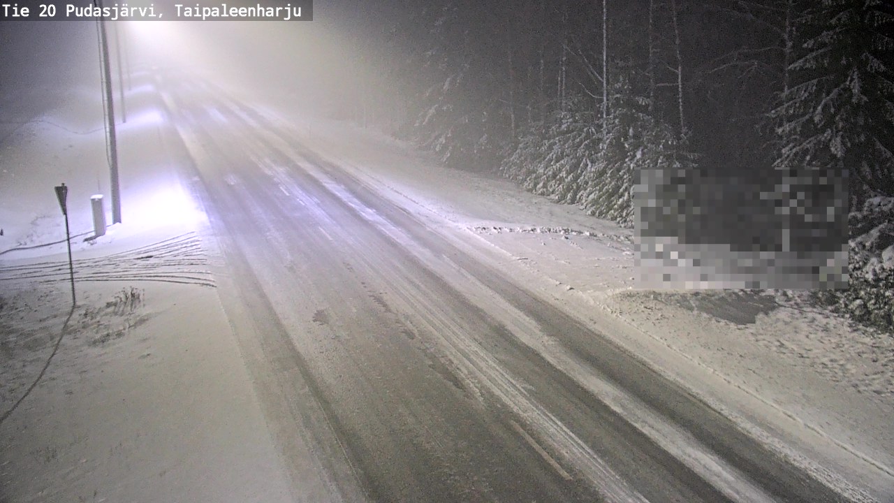 Weather Camera Image Road 20 Pudasjärvi, Taipaleenharju, Pudasjärvi, Pohjois-Pohjanmaa
