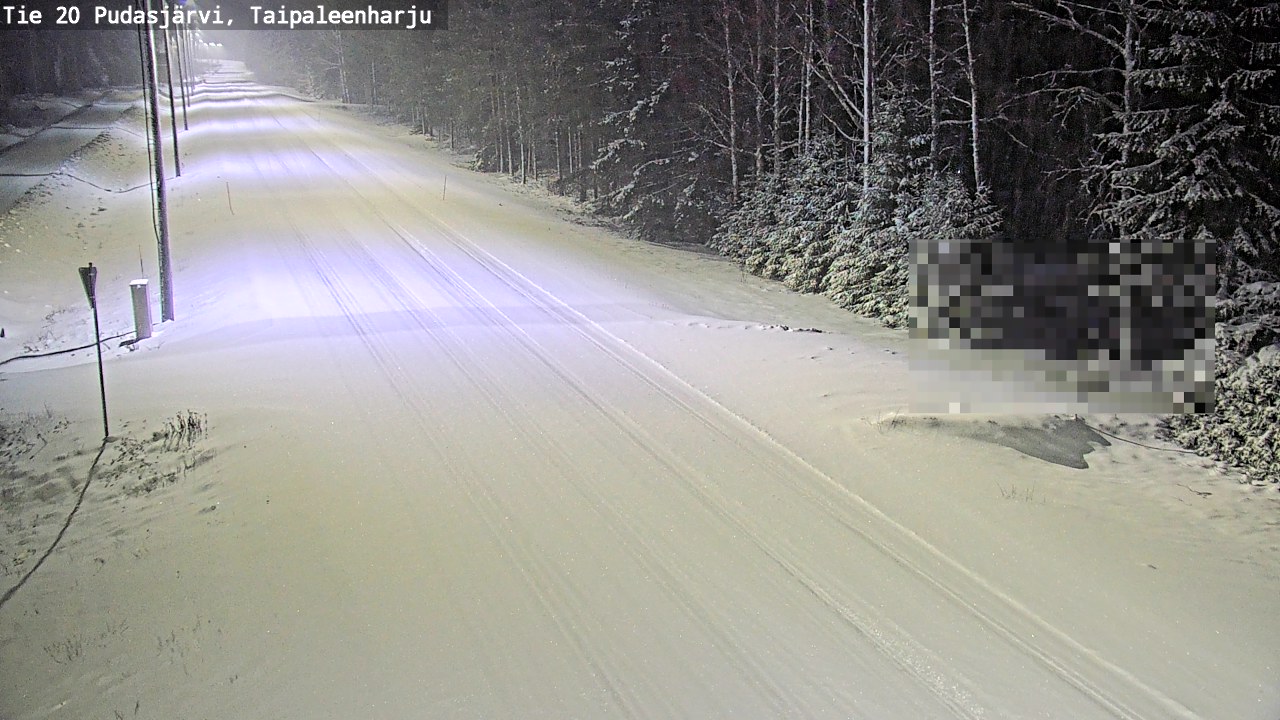 Kelikamerat Kuva Tie 20 Pudasjärvi, Taipaleenharju, Pudasjärvi, Pohjois-Pohjanmaa