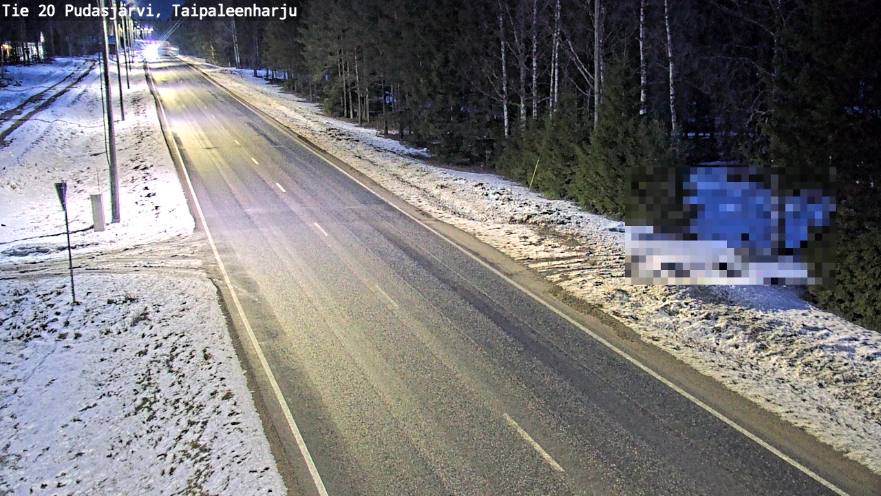 Kelikamerat Kuva Tie 20 Pudasjärvi, Taipaleenharju, Pudasjärvi, Pohjois-Pohjanmaa