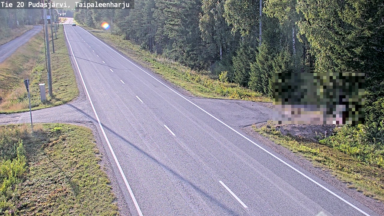 Kelikamerat Kuva Tie 20 Pudasjärvi, Taipaleenharju, Pudasjärvi, Pohjois-Pohjanmaa