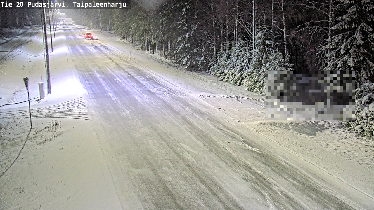 Weather Camera Image Road 20 Pudasjärvi, Taipaleenharju, Pudasjärvi, Pohjois-Pohjanmaa