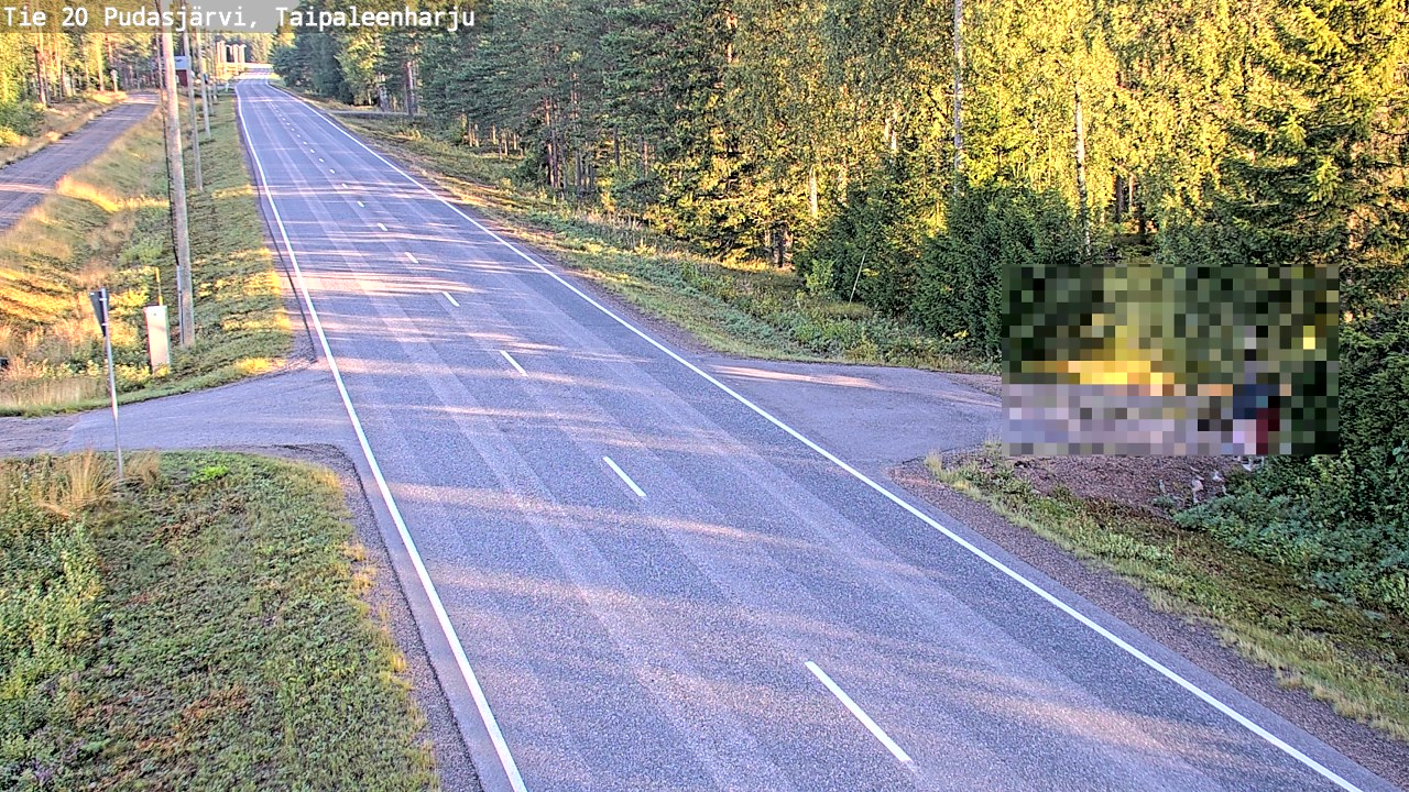 Weather Camera Image Väg 20 Pudasjärvi, Taipaleenharju, Pudasjärvi, Pohjois-Pohjanmaa