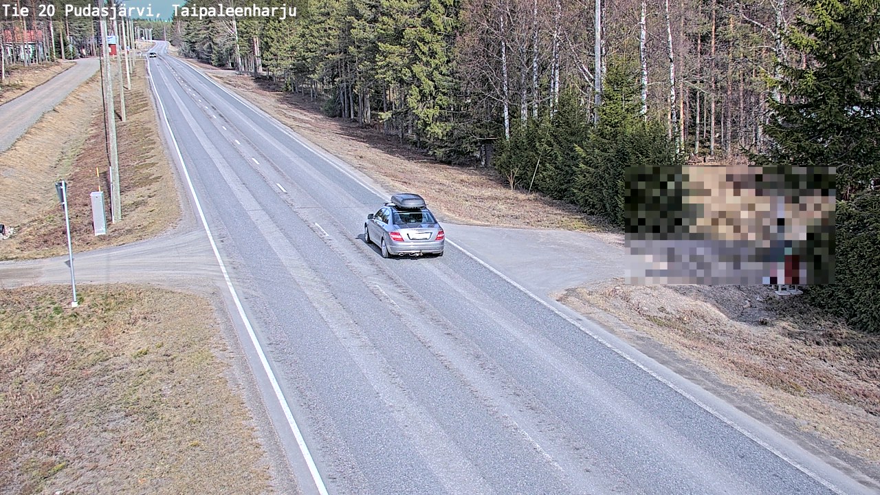 Weather Camera Image Road 20 Pudasjärvi, Taipaleenharju, Pudasjärvi, Pohjois-Pohjanmaa