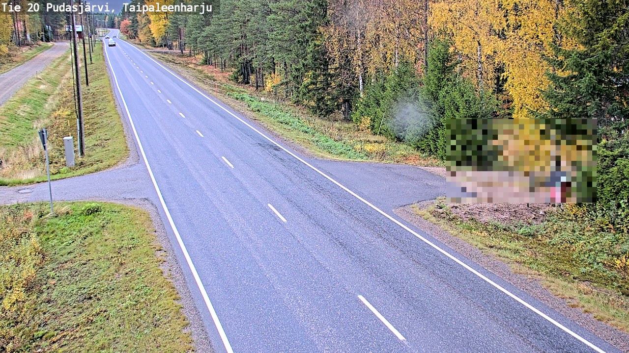 Kelikamerat Kuva Tie 20 Pudasjärvi, Taipaleenharju, Pudasjärvi, Pohjois-Pohjanmaa