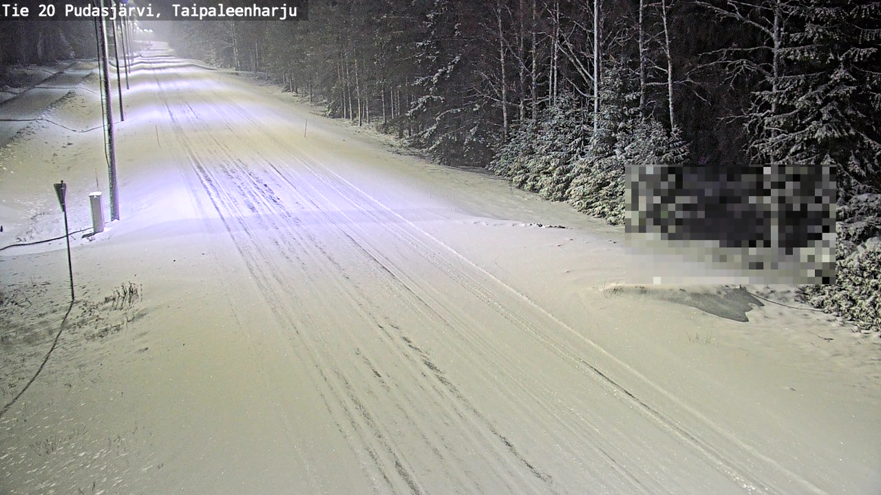 Kelikamerat Kuva Tie 20 Pudasjärvi, Taipaleenharju, Pudasjärvi, Pohjois-Pohjanmaa