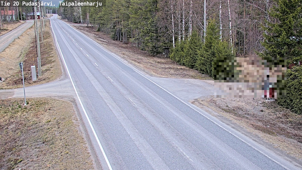 Weather Camera Image Väg 20 Pudasjärvi, Taipaleenharju, Pudasjärvi, Pohjois-Pohjanmaa