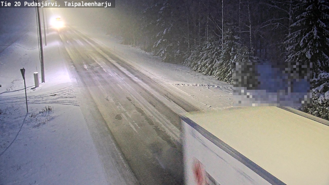 Weather Camera Image Road 20 Pudasjärvi, Taipaleenharju, Pudasjärvi, Pohjois-Pohjanmaa