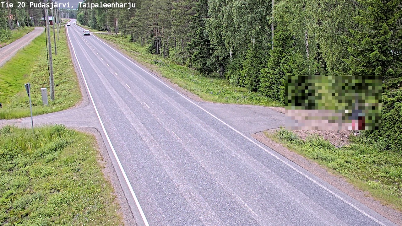 Kelikamerat Kuva Tie 20 Pudasjärvi, Taipaleenharju, Pudasjärvi, Pohjois-Pohjanmaa