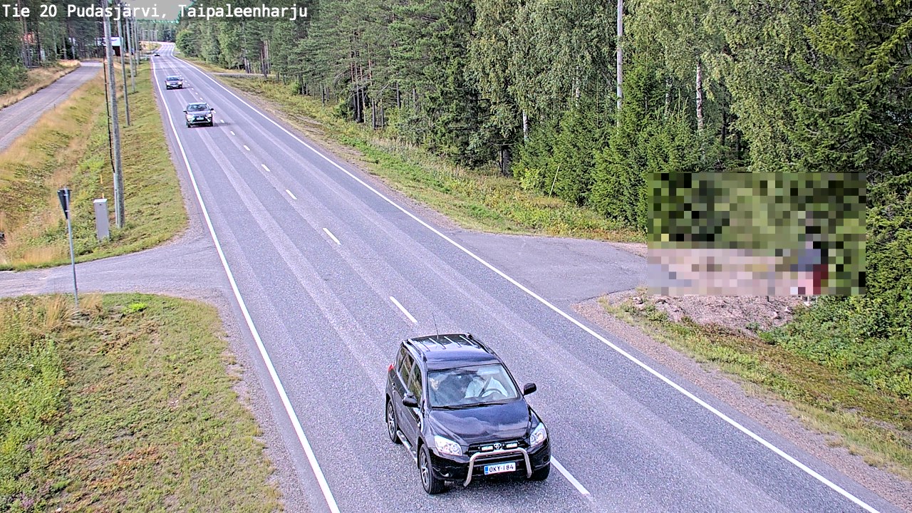 Weather Camera Image Road 20 Pudasjärvi, Taipaleenharju, Pudasjärvi, Pohjois-Pohjanmaa
