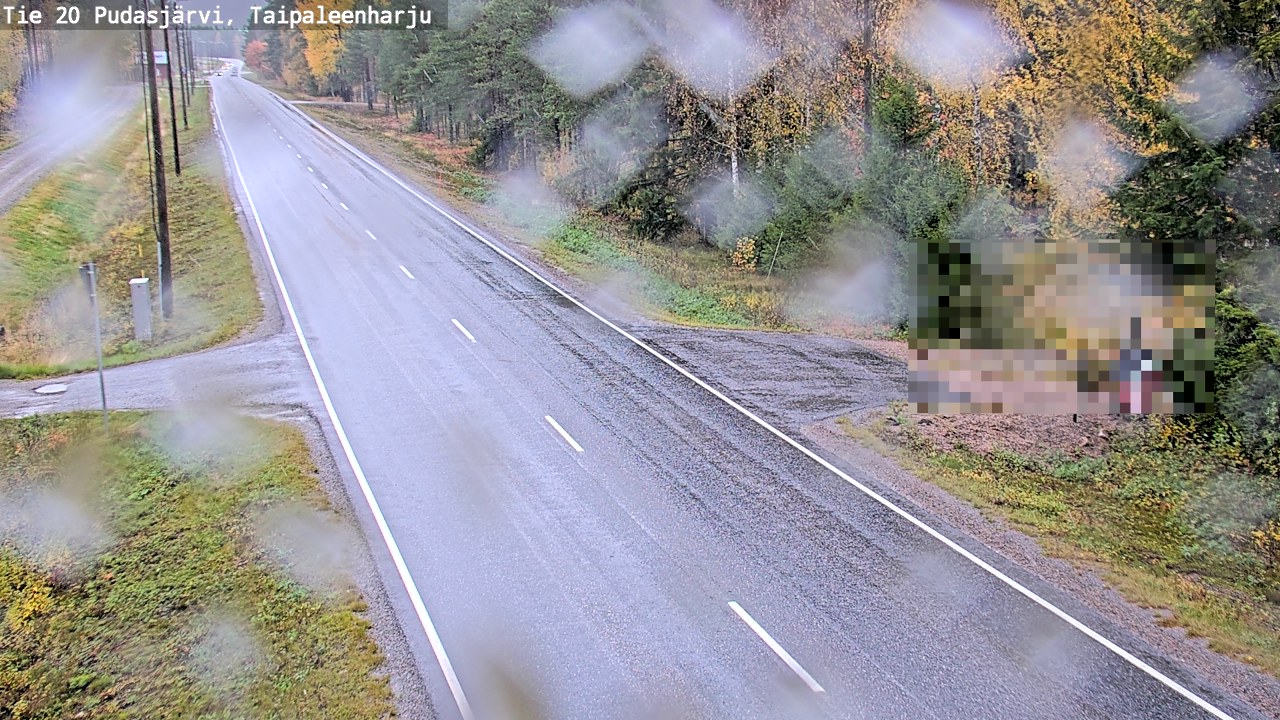 Weather Camera Image Väg 20 Pudasjärvi, Taipaleenharju, Pudasjärvi, Pohjois-Pohjanmaa