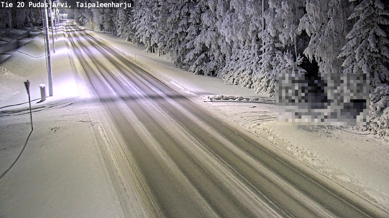 Weather Camera Image Väg 20 Pudasjärvi, Taipaleenharju, Pudasjärvi, Pohjois-Pohjanmaa