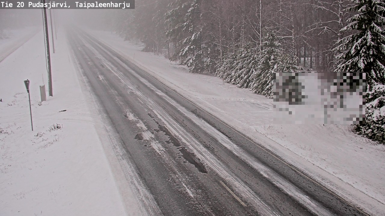 Weather Camera Image Road 20 Pudasjärvi, Taipaleenharju, Pudasjärvi, Pohjois-Pohjanmaa