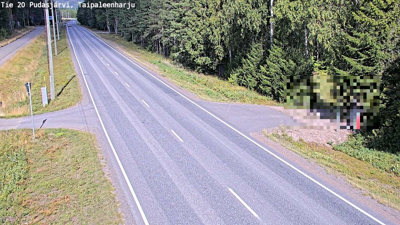 Weather Camera Image Väg 20 Pudasjärvi, Taipaleenharju, Pudasjärvi, Pohjois-Pohjanmaa