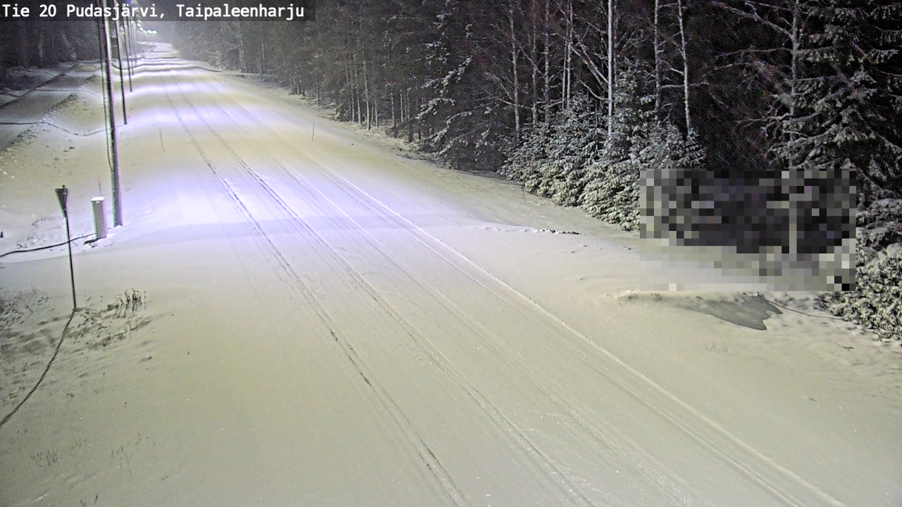 Kelikamerat Kuva Tie 20 Pudasjärvi, Taipaleenharju, Pudasjärvi, Pohjois-Pohjanmaa