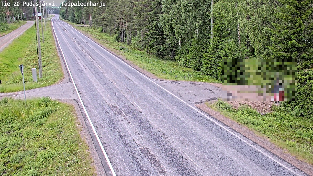 Kelikamerat Kuva Tie 20 Pudasjärvi, Taipaleenharju, Pudasjärvi, Pohjois-Pohjanmaa