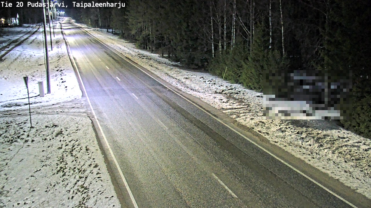 Kelikamerat Kuva Tie 20 Pudasjärvi, Taipaleenharju, Pudasjärvi, Pohjois-Pohjanmaa