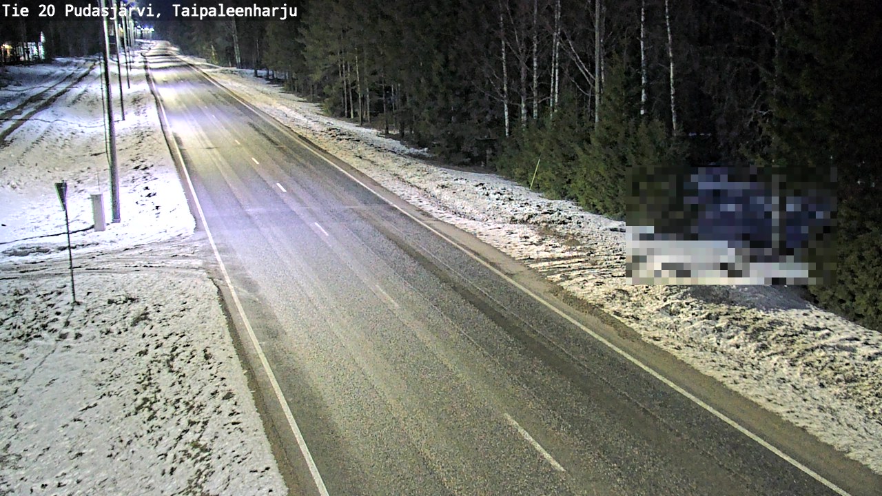 Kelikamerat Kuva Tie 20 Pudasjärvi, Taipaleenharju, Pudasjärvi, Pohjois-Pohjanmaa